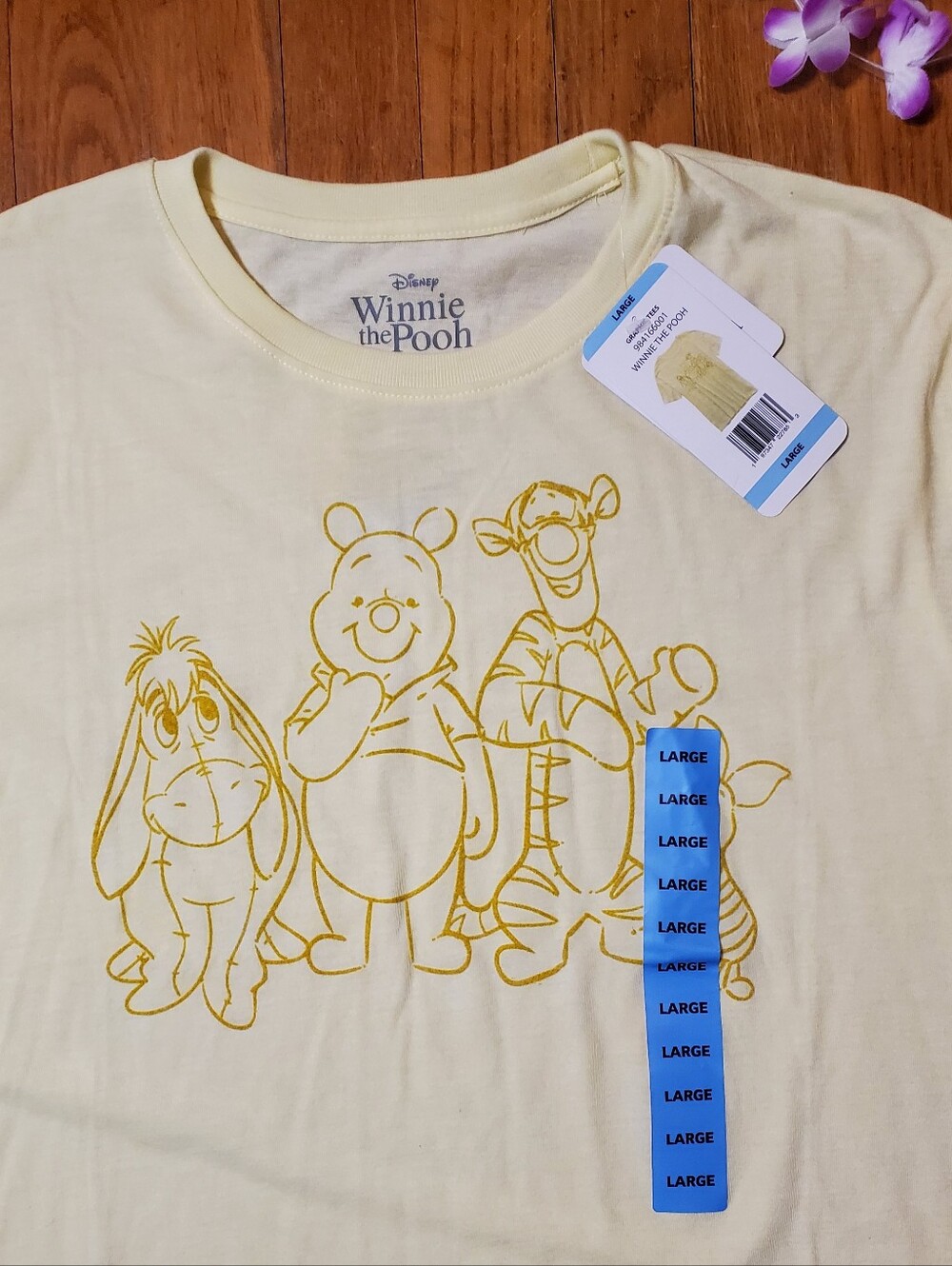 Disney Yellow Winnie the Pooh Line Art Tee - Picture 4 of 8
